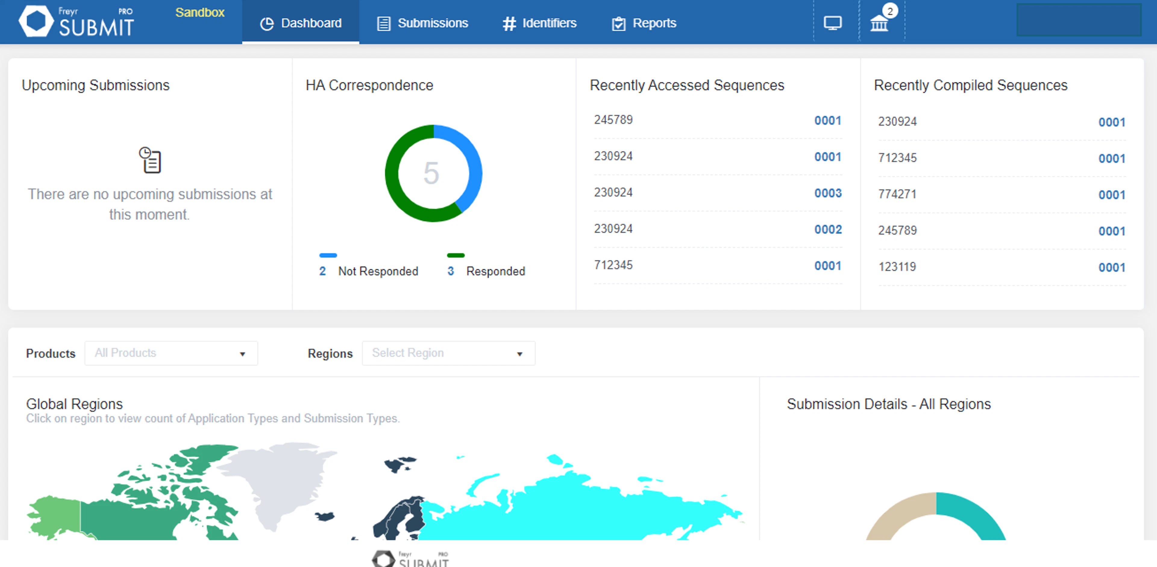 screenshot of Freyr SUBMIT PRO